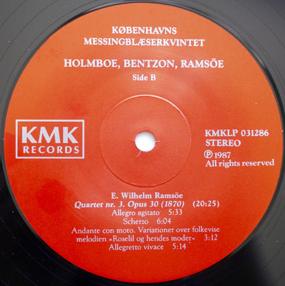 Københavns Messingblæserkvintet, Vagn Holmboe, Niels Viggo Bentzon, Wilhelm Ramsöe : Holmboe, Bentzon, Ramsöe (LP)