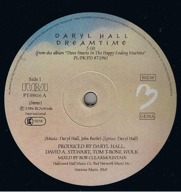 Daryl Hall : Dreamtime (12", Maxi)