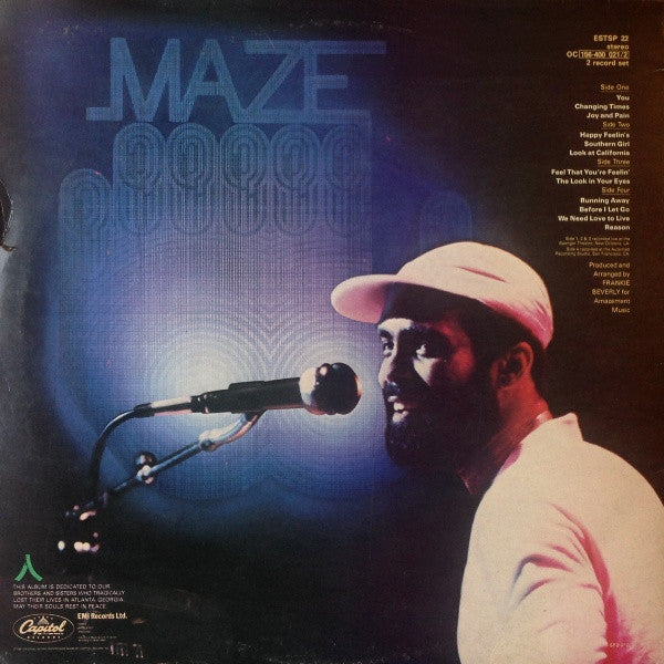 Maze Featuring Frankie Beverly : Live In New Orleans (2xLP, Album)