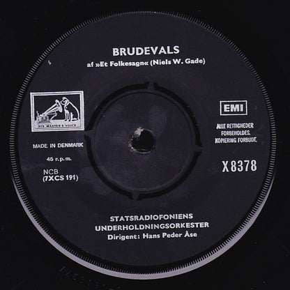 Statsradiofoniens Underholdningsorkester : Brudevals (7", Single, RE)