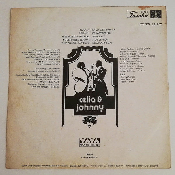 Celia Cruz & Johnny Pacheco : Tremendo Caché (LP, Album, RE)