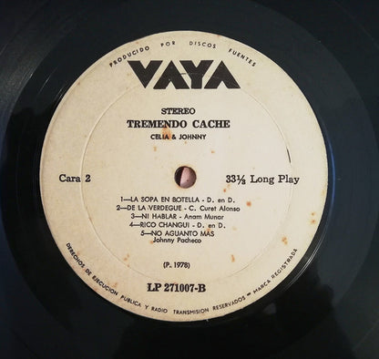 Celia Cruz & Johnny Pacheco : Tremendo Caché (LP, Album, RE)