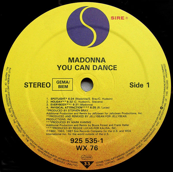 Madonna : You Can Dance (LP, Comp, Ltd, Mixed, Pos)