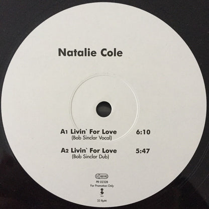 Natalie Cole : Livin' For Love (12", Promo)