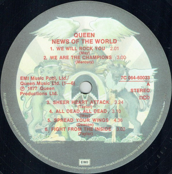 Queen : News Of The World (LP, Album, Gat)