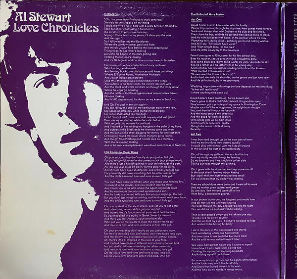 Al Stewart : Love Chronicles (LP, Album, RP, Gat)