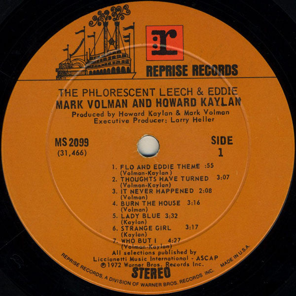 Mark Volman And Howard Kaylan : The Phlorescent Leech & Eddie (LP, Album)