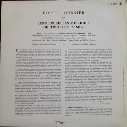 Pierre Fournier : Joue Les Plus Belles Mélodies De Tous Les Temps (LP, Album)
