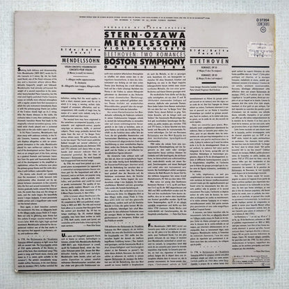 Isaac Stern • Seiji Ozawa, Ludwig van Beethoven, Felix Mendelssohn-Bartholdy, Boston Symphony Orchestra : Violin Concerto / Two Romances (LP, Album)