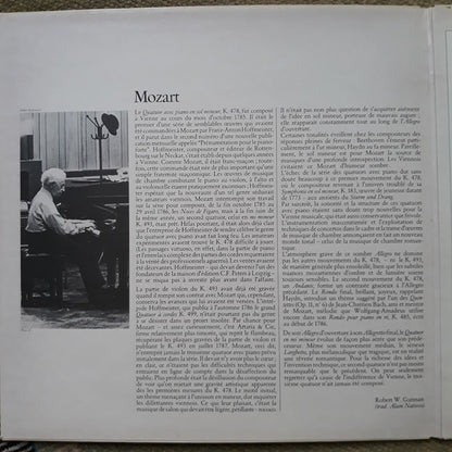 Wolfgang Amadeus Mozart, Arthur Rubinstein, Guarneri Quartet : Les Quatuors Avec Piano K.478 & 493 (LP, Gat)