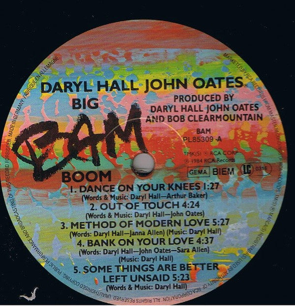 Daryl Hall & John Oates : Big Bam Boom (LP, Album)