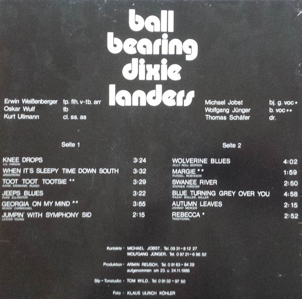 Ball Bearing Dixielanders : When It's Ball Bearing Time Down South (LP)