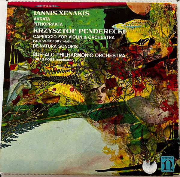 Iannis Xenakis / Krzysztof Penderecki : Akrata, Pithoprakta / Capriccio For Violin & Orchestra, De Natura Sonoris (LP, Album, Gat)