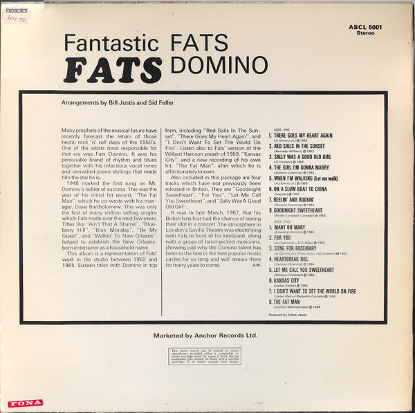 Fats Domino : Fantastic Fats (LP, Comp)