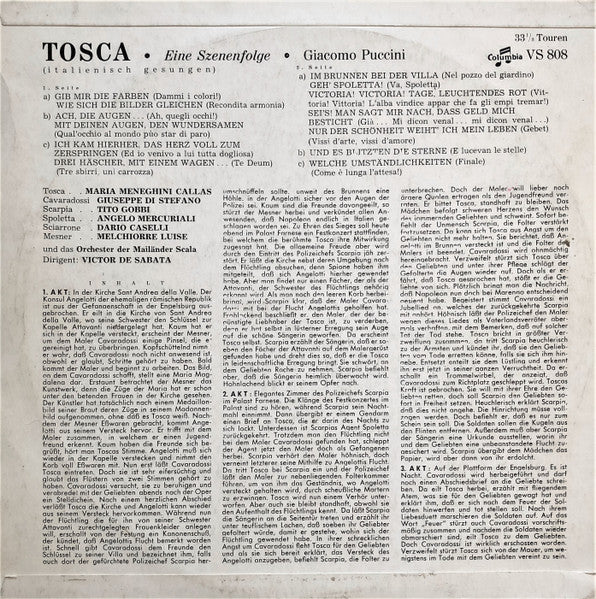 Giacomo Puccini / Maria Callas, Giuseppe di Stefano, Tito Gobbi : Szenenfolge Aus Tosca (10")