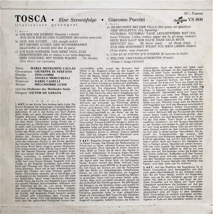 Giacomo Puccini / Maria Callas, Giuseppe di Stefano, Tito Gobbi : Szenenfolge Aus Tosca (10")
