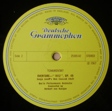 Ludwig van Beethoven / Pyotr Ilyich Tchaikovsky - Herbert von Karajan, Berliner Philharmoniker, Don Kosaken Chor Serge Jaroff : Wellington's Victory / 1812 Overture (LP)