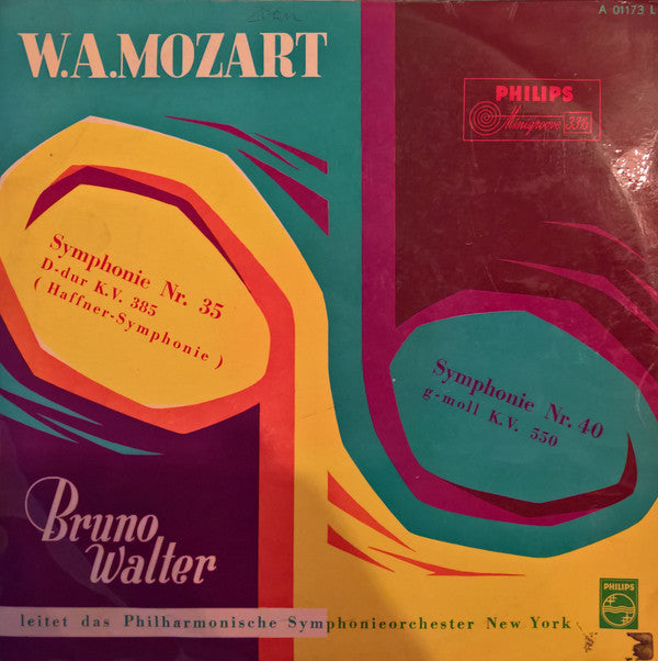 Wolfgang Amadeus Mozart, Bruno Walter Leitet Philharmonic-Symphony Orchestra Of New York : Symphonien Nr. 35 - Symphonien Nr. 40 (LP, Album)