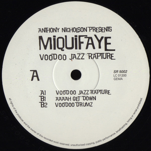 Anthony Nicholson Presents Miquifaye : Voodoo Jazz Rapture (12")