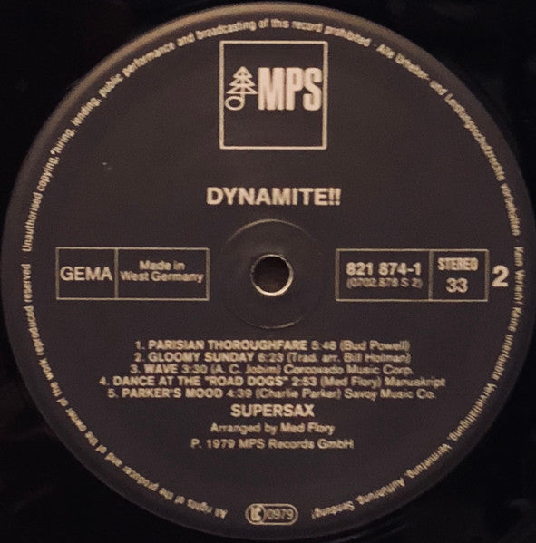 Supersax : Dynamite !! (LP, Album)