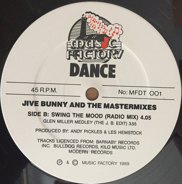 Jive Bunny And The Mastermixers : Swing The Mood (12", Single, CBS)