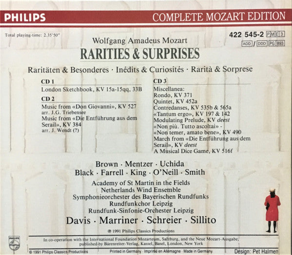 Wolfgang Amadeus Mozart : Rarities & Surprises (3xCD, Comp + Box, Sli)