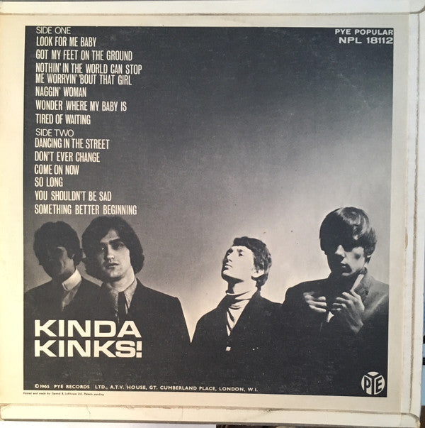 The Kinks : Kinda Kinks (LP, Album, Mono)