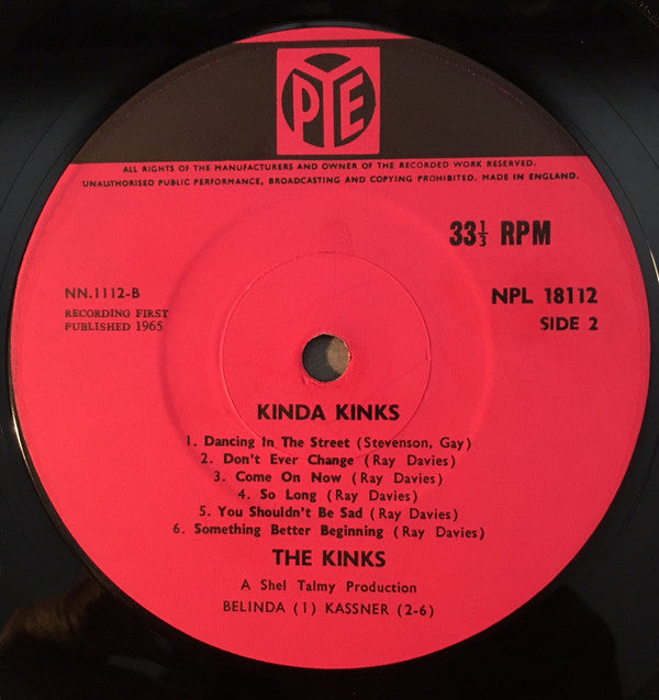 The Kinks : Kinda Kinks (LP, Album, Mono)