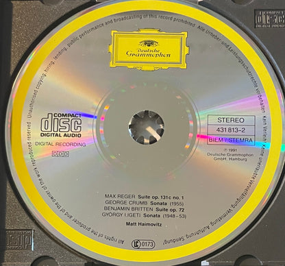Matt Haimovitz - Benjamin Britten • Max Reger • George Crumb • György Ligeti : Suites & Sonatas For Solo Cello (CD, Album)