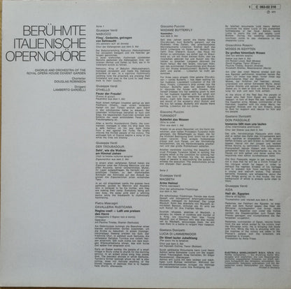 Chorus Of The Royal Opera House, Covent Garden and Orchestra Of The Royal Opera House, Covent Garden, Lamberto Gardelli : Berühmte Italienische Opernchöre (LP, Album)