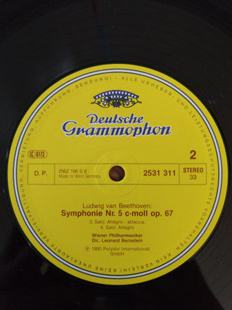 Ludwig van Beethoven / Wiener Philharmoniker, Leonard Bernstein : Symphonie No. 5 (LP)