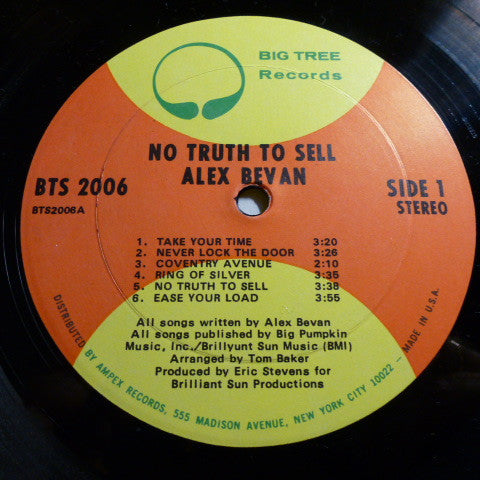 Alex Bevan : No Truth To Sell (LP)