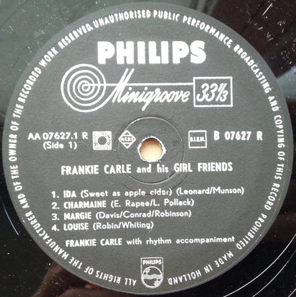 Frankie Carle : Frankie Carle And His Girl Friends (10", Album)