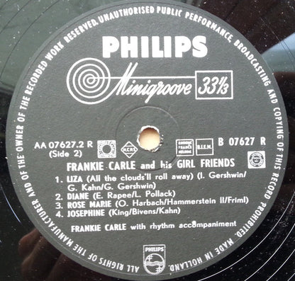 Frankie Carle : Frankie Carle And His Girl Friends (10", Album)