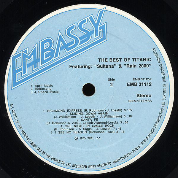 Titanic (3) : The Best Of Titanic (LP, Comp)