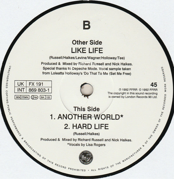 Lifelike (2) : Like Life (12")