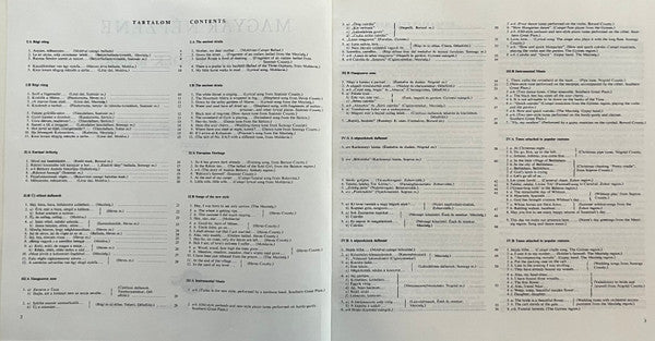 Various : Hungarian Folk Music I. = Magyar Népzene I. (Box + 4xLP)