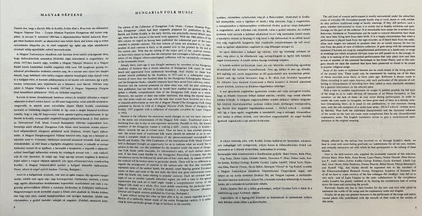 Various : Hungarian Folk Music I. = Magyar Népzene I. (Box + 4xLP)