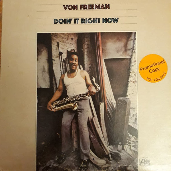 Von Freeman : Doin' It Right Now (LP, Album, PR)