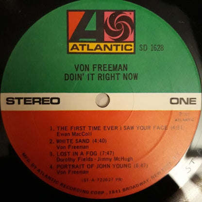 Von Freeman : Doin' It Right Now (LP, Album, PR)