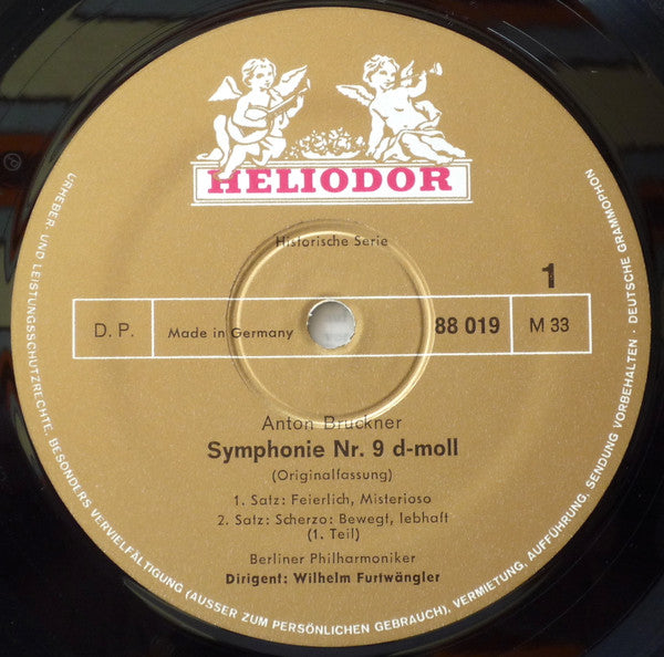 Wilhelm Furtwängler dirigiert Anton Bruckner – Berliner Philharmoniker : Symphonie Nr. 9 D-moll (LP, Mono, RE)