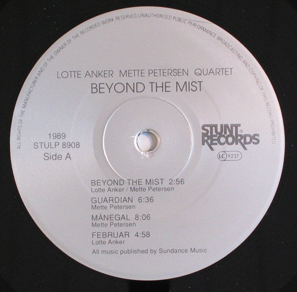 Lotte Anker Mette Petersen Quartet : Beyond The Mist (LP, Album, Gat)