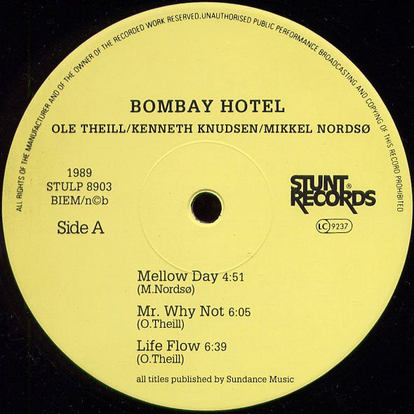 Ole Theill / Kenneth Knudsen / Mikkel Nordsø : Bombay Hotel (LP, Album)