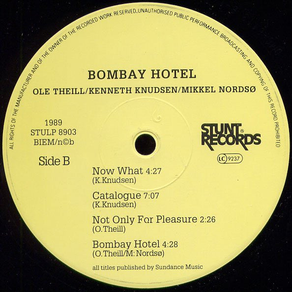 Ole Theill / Kenneth Knudsen / Mikkel Nordsø : Bombay Hotel (LP, Album)