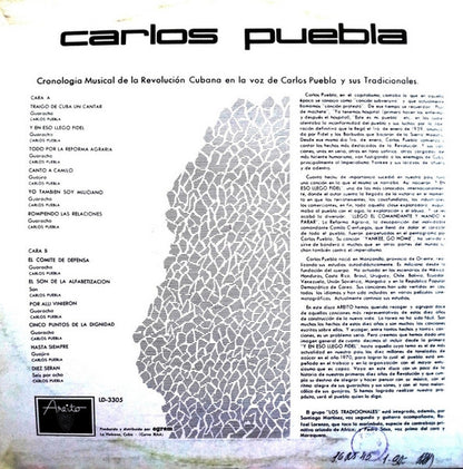 Carlos Puebla : Carlos Puebla Y Sus Tradicionales (LP, Album, Bla)