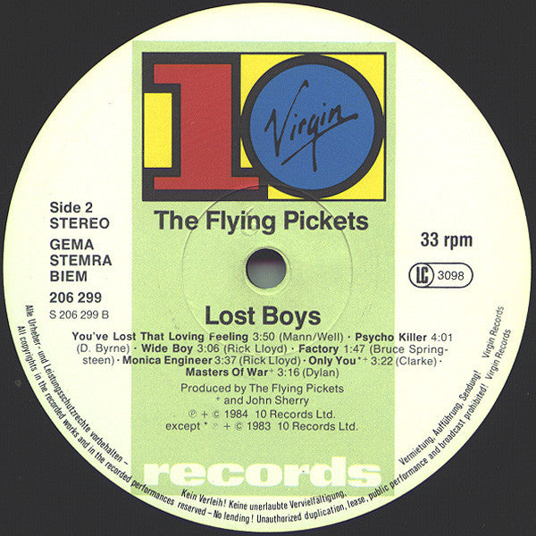 The Flying Pickets : Lost Boys (LP, Album)