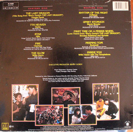 Various : Berry Gordy's The Last Dragon - Original Motion Picture Soundtrack (LP, Comp)