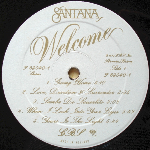 Santana : Welcome (LP, Album, Gat)