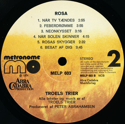 Troels Trier : Rosa (LP, Album)