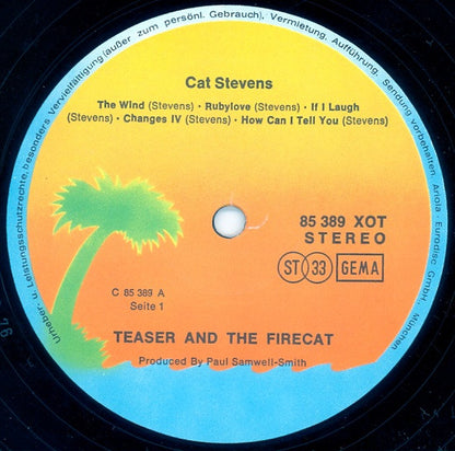 Cat Stevens : Teaser And The Firecat (LP, Album, RP, Gat)